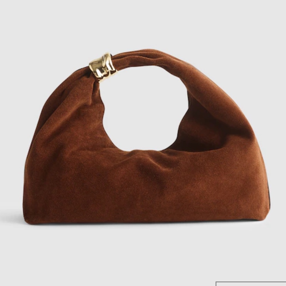 Madewell The‎ Mini Ring Pouch Bag Soft Mahogany Suede